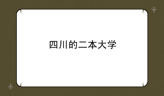 四川的二本大学