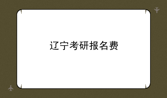 辽宁考研报名费