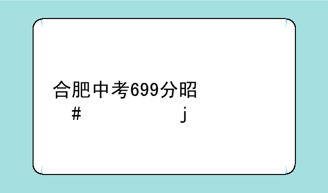 合肥中考699分是什么水平的