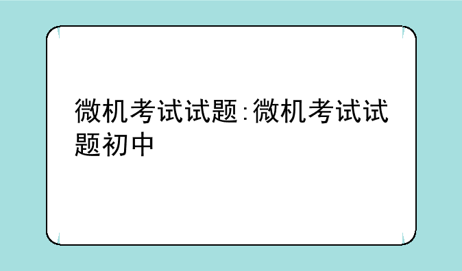 微机考试试题:微机考试试题初中